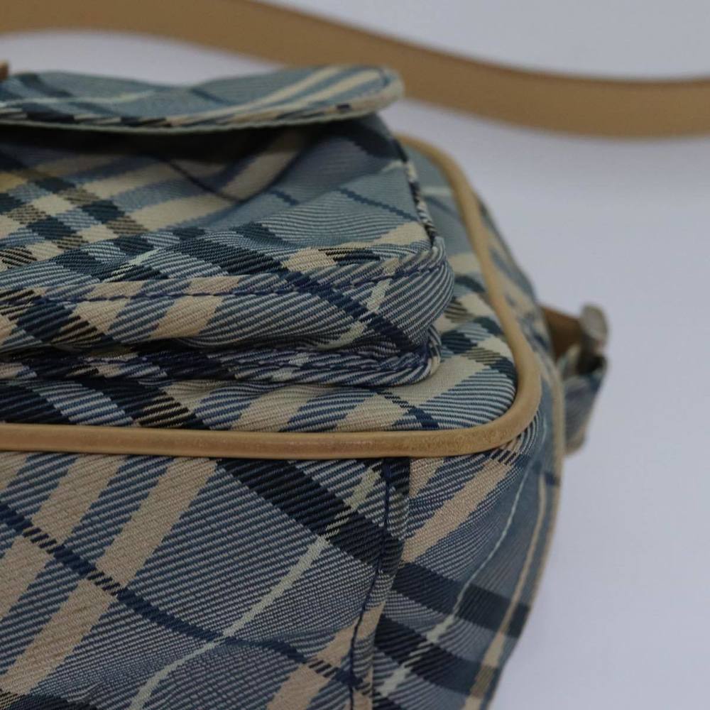 BURBERRY Nova Check Blue Label Shoulder Bag Nylon Blue Auth bs16102 - Picture 14 of 16